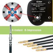 AM-1257 Pneumatic Crimping Machine for Solid Contacts and Heavy Duty Contacts AWG20-10 Pneumatic Crimping Machines IWISS TOOLS