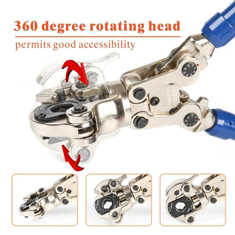IWS-1632AF-AU Copper Pipe Press Tool with 15,20,25mm Jaws Copper Pipe Tools iCrimp