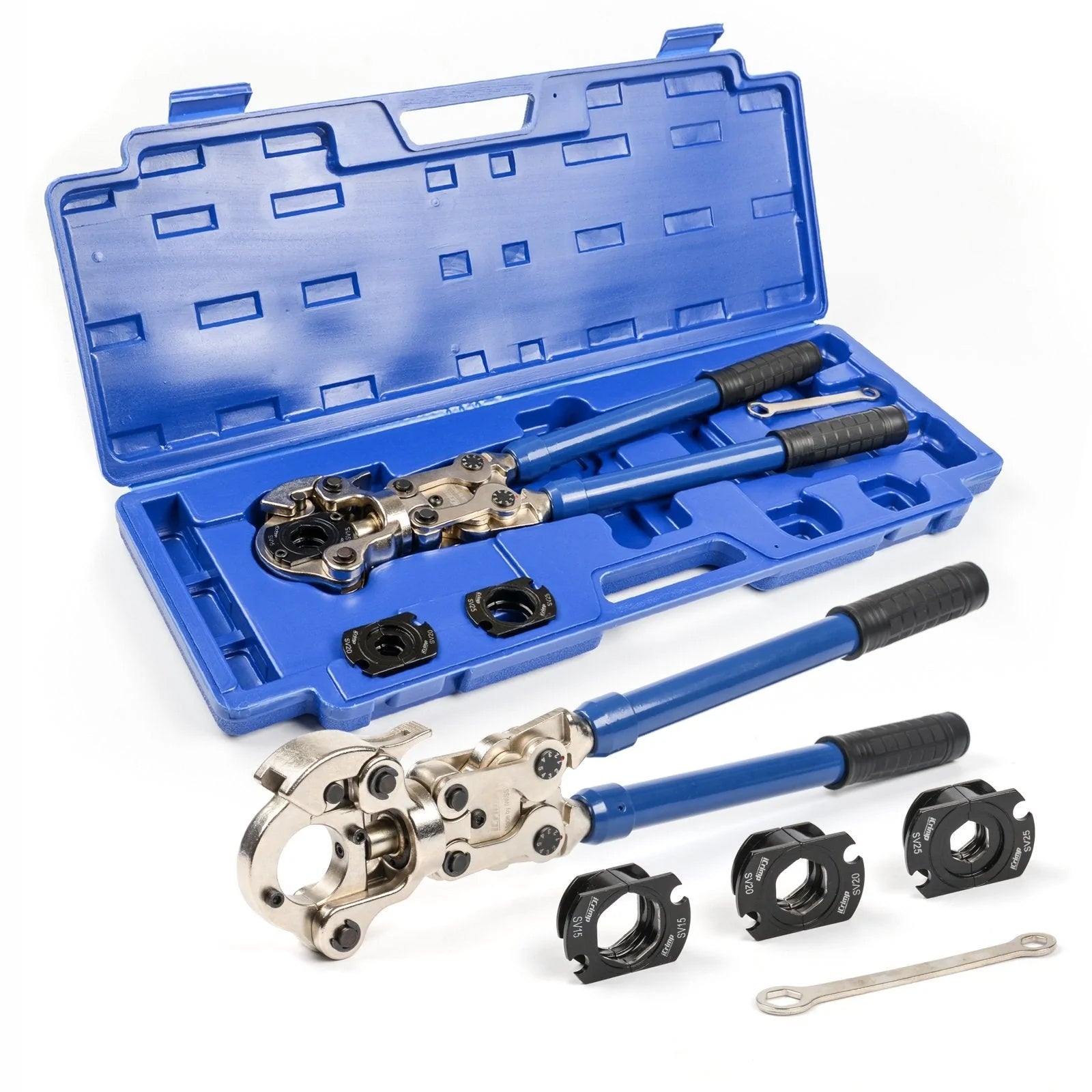 IWS-1632AF 銅管プレスツール（15、20、25mmジョー付き） — IWISS TOOLS