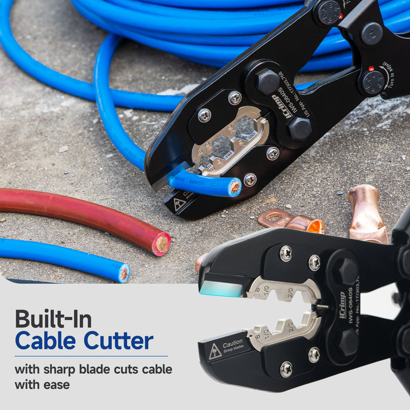 IWS-0840S Battery Cable Lug Crimping Tool Set