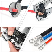 ‎KIT-50B Battery Cable Terminal Crimper Kit for Crimping 6-50mm² Battery Cable Lugs, c/w Cable Cutter, Cable Stripping Knife Hand Crimping Pliers iCrimp