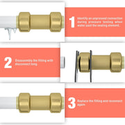 CRQ02 Disconnect Tool for Push-to-,Connect push-fit,Brass-Push fittings 1/2,3/4,1-inch Disconnect Clamp PEX Pipe Tools iCrimp
