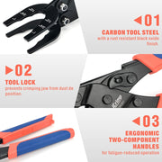 CRQ02 Disconnect Tool for Push-to-,Connect push-fit,Brass-Push fittings 1/2,3/4,1-inch Disconnect Clamp PEX Pipe Tools iCrimp