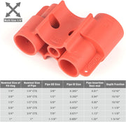 CRQ03 Pipe Deburr, Depth Gage and Disconnect Tool, Multi-size combination 1/4 -1 in. PEX Pipe Tools iCrimp
