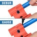 CRQ03 Pipe Deburr, Depth Gage and Disconnect Tool, Multi-size combination 1/4 -1 in.