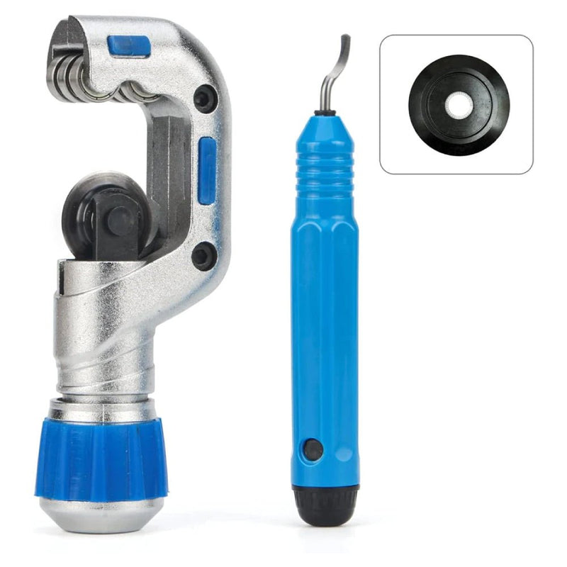 CT-532＆CT-207 Tubing Cutter Tube Deburring Tool Combo, Pipe Cutter for 3/16-in to 1 1/4-in Dia. Aluminum, Copper, PVC, Stainless Steel Tubes Pipe Cutters iCrimp