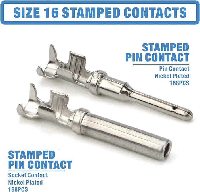 DT-418 KIT DEUTSCH DT Connector Kit in 2,3,4,6,8,12 Pin Configurations, Size 16 Stamped Formed Contacts(AWG 14), Wedgelock & Pin Extraction Tools, Ideal for Automotive Aftermarket Service, 519PCS Wire Terminal Kits IWISS TOOLS