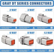 DT-418 KIT DEUTSCH DT Connector Kit in 2,3,4,6,8,12 Pin Configurations, Size 16 Stamped Formed Contacts(AWG 14), Wedgelock & Pin Extraction Tools, Ideal for Automotive Aftermarket Service, 519PCS Wire Terminal Kits IWISS TOOLS