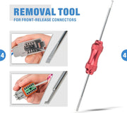 IWS-519KIT Deutsch DT Connector Kit in 2,3,4,6,8,12 Pin Way, Deutsch Size 16 Solid Contacts, DT Connector Removal Tool, Automotive Electrical Connectors 519 Pieces Wire Terminal Kits IWISS