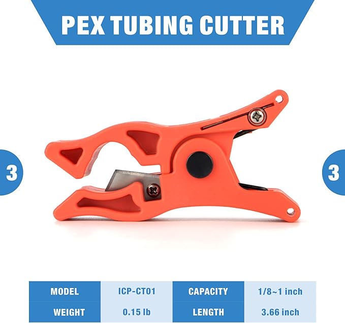 IWS-1960D Expansion Tool Kit, Auto Rotate PEX-a Tubing Expander with 1/2 Inch Expander Head PEX Pipe Tools IWISS