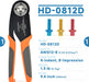 HD-0812D 12-8 AWG Upper Range Crimp Tool Eight Indent Deutsch Solid Contacts 