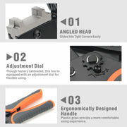 HS-05FL L-Shaped Elbow 4.8/6.3 Flag Type Wire Crimper, Insert Spring Bare Terminal Crimping Pliers Crimping Tools IWISS