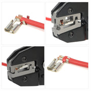 HS-05FL L-Shaped Elbow 4.8/6.3 Flag Type Wire Crimper, Insert Spring Bare Terminal Crimping Pliers Crimping Tools IWISS