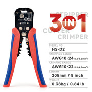 HS-D2 Automatic Electric Wire Cable Stripper, Multi-function Stripping Tool Wire Stripper & Cable Cutter iCrimp