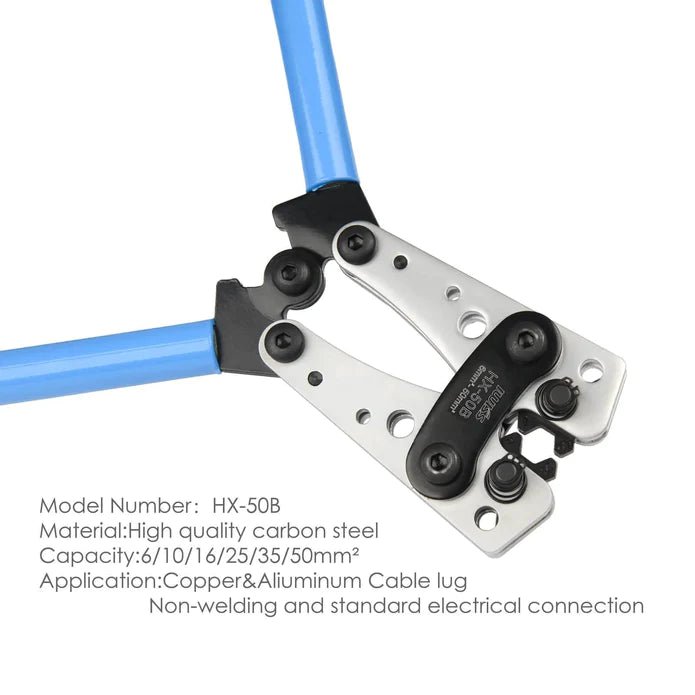 HX-50B Crimping Pliers Wiring Pliers Bare Terminal Pliers YO Copper-Aluminum Cable Crimping Pliers 6-50mm² Crimping Tools iCrimp