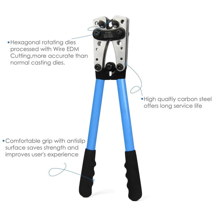 HX-50B Crimping Pliers Wiring Pliers Bare Terminal Pliers YO Copper-Aluminum Cable Crimping Pliers 6-50mm² Crimping Tools iCrimp
