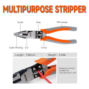 7PCS Home Repair Tool Set Adapts to 6-pin and 8-pin Rj45 Jacks, Multipurpose Tool Set Hand Crimping Pliers IWISS