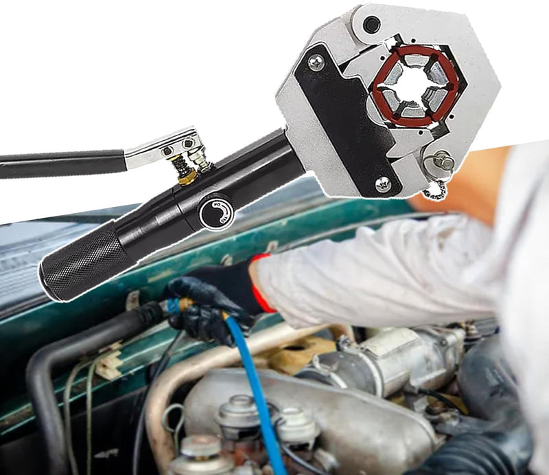 FS-7842 Hydraulic A/C Hose Crimper Kit with Snap-On 7 Dies for Car A/C Fittings, Air Conditioning Hose Repair