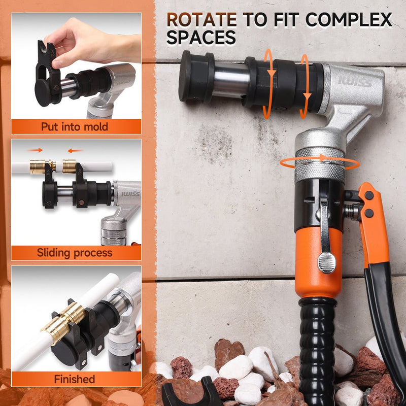 IWS-1232-3-A Hydraulic Axial Pressing Tool Sliding Tool For S5 S4 S3.2 Series Pipes PEX/PAP Pipe PEX Pipe Tools IWISS