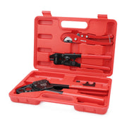ICP-1234AH Dual Size PEX Crimp Tool Kit for 1/2" & 3/4" Copper Crimp Rings, with PEX Removal Tool and Cutter PEX Pipe Tools iCrimp
