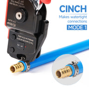 ICP-BJ03 PEX Clamp Tool for Cinch and Removal of 3/8-in, 1/2-in, 3/4-in and 1-in PEX Clamp Rings, One-handed PEX Crimping Tool PEX Pipe Tools iCrimp