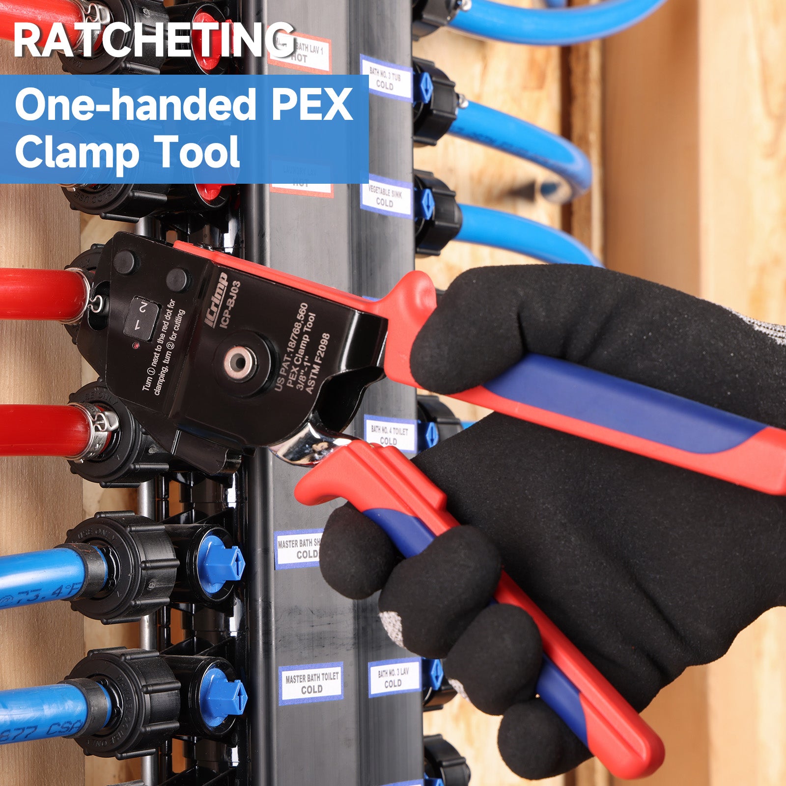 プラグ無 ハンマー　3D OFFSET　パール　14P ICP-BJ03 PEX Clamp Tool for Cinch and Removal PEX Clamp Rings