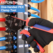 ICP-BJ03 PEX Clamp Tool for Cinch and Removal of 3/8-in, 1/2-in, 3/4-in and 1-in PEX Clamp Rings, One-handed PEX Crimping Tool PEX Pipe Tools iCrimp