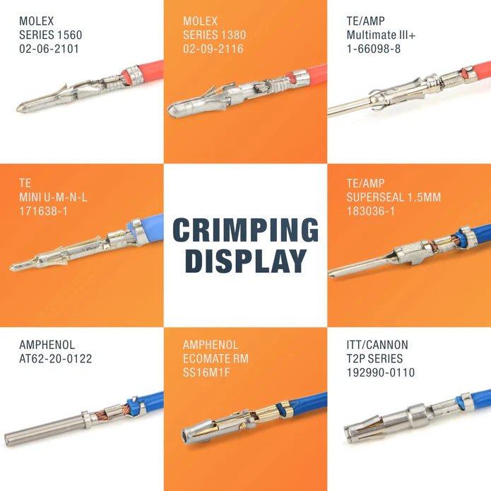 IWC-1424A Open Barrel Wire Harness Plug Crimping Tool for 14-24AWG Hand Crimping Pliers iCrimp