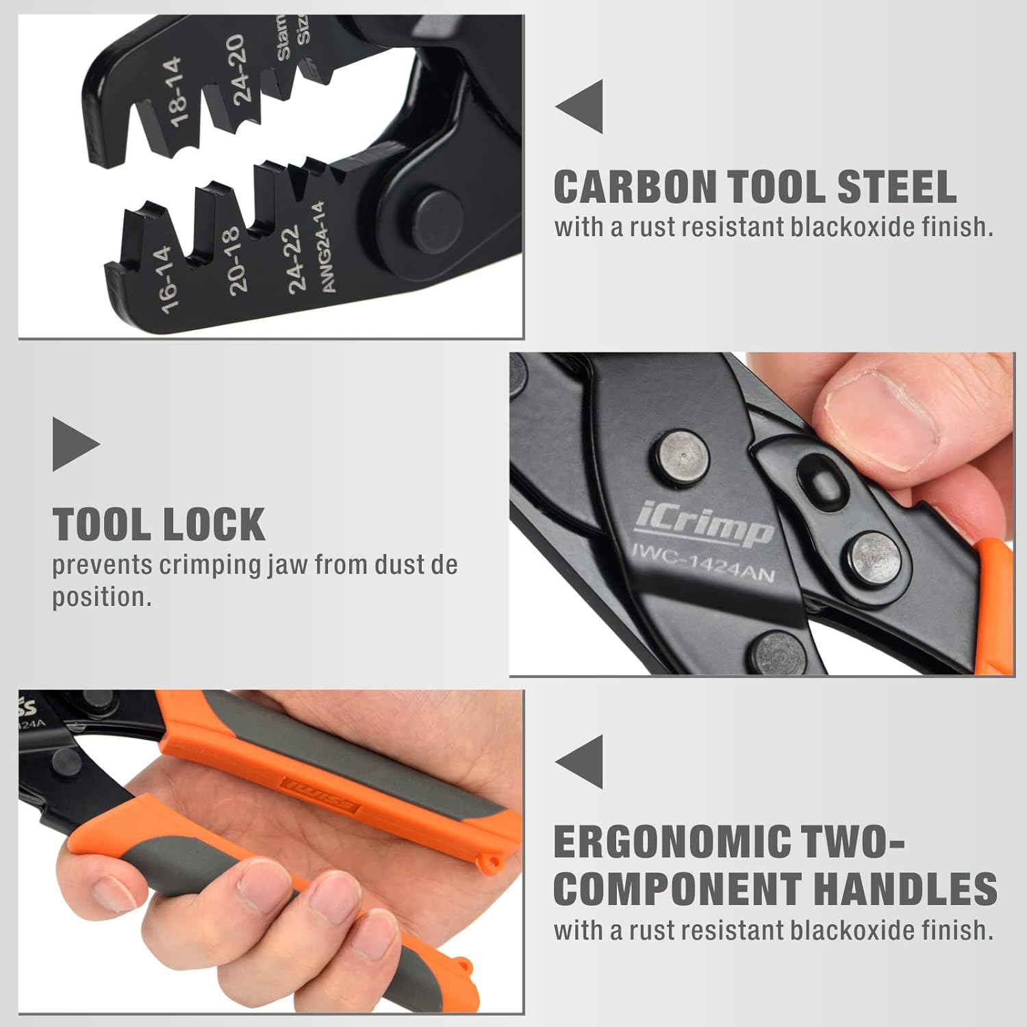IWC-1424AN Deutsch Stamped Contacts Crimping Tool — IWISS TOOLS