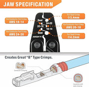 IWC-1424B Weather Pack Terminal Crimper for 0.35-2.0mm² AWG24-14 Hand Crimping Pliers iCrimp