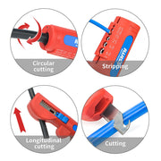 IWE-16 Quadro Multifunctional Stripper with Stripping and Skinning Range 20-10 AWG (0,5 - 6,0 mm²) Cable Stripper & Wire Cutters IWISS