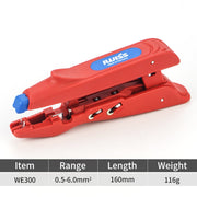 IWE-300 Multifunctional Insulated Stripper Stripping and Crimping with one tool Stripping from 20-10 AWG (0.5 to 6.0 mm²) Wire Stripper & Cable Cutter IWISS