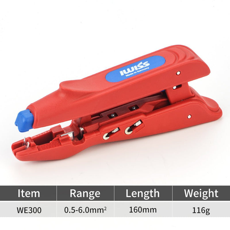 IWE-300 Multifunctional Insulated Stripper Stripping and Crimping with one tool Stripping from 20-10 AWG (0.5 to 6.0 mm²) Wire Stripper & Cable Cutter IWISS