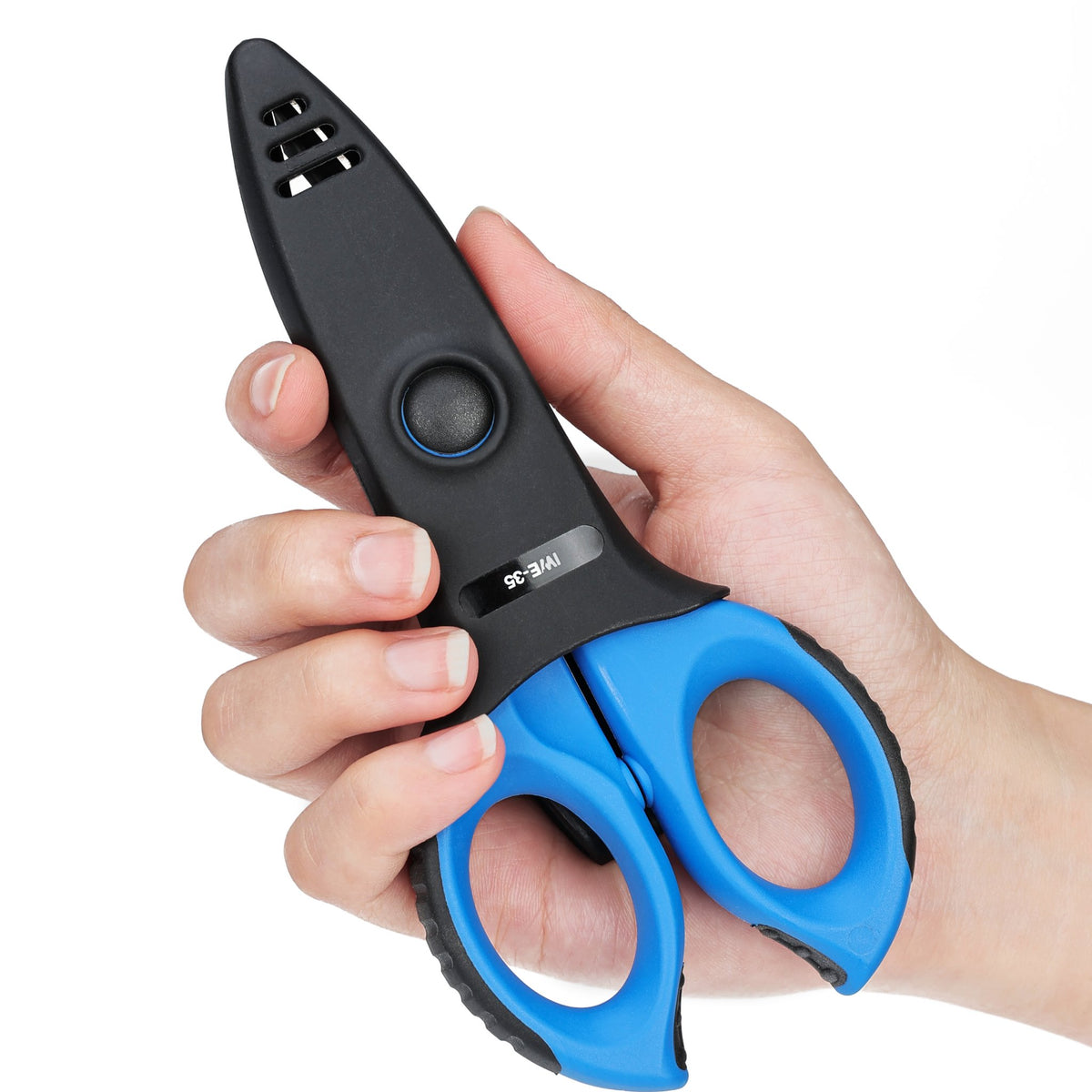 IWE-35 Cable Scissors with Stripping and Crimping Function Electrician ...