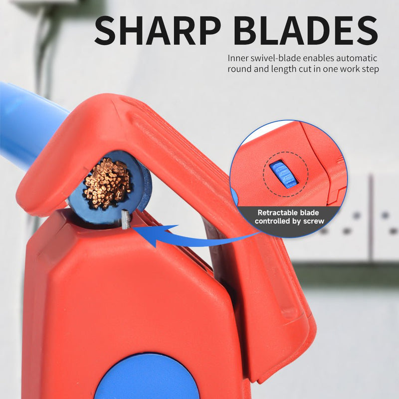 IWE-428 Cable Knife with Stripping function integrated in the housing Working range 20-10 AWG (0.5-6 mm²) Cable Stripper & Wire Cutters IWISS TOOLS