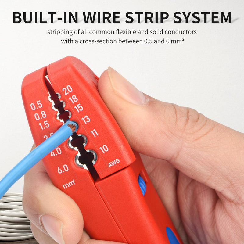 IWE-428 Cable Knife with Stripping function integrated in the housing Working range 20-10 AWG (0.5-6 mm²) Cable Stripper & Wire Cutters IWISS TOOLS