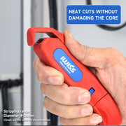 IWE-428 Cable Knife with Stripping function integrated in the housing Working range 20-10 AWG (0.5-6 mm²) Cable Stripper & Wire Cutters IWISS TOOLS