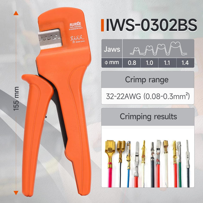 Micro Pin Terminal IWS-3220S Micro Pin Connector Crimping Tool — IWISS TOOLS