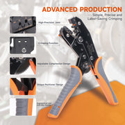 IWS-12DS Ratchet Deutsch Crimp Tool for DT Connector, Deutsch Open barrel Terminal Wire Crimping Tool for AWG14,12 Hand Crimping Pliers iCrimp