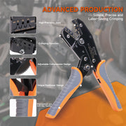 IWS-16DS Ratchet Deutsch Crimp Tool for DT Connector, Deutsch Open barrel Terminal Wire Crimping Tool for AWG18,16,14 Hand Crimping Pliers iCrimp