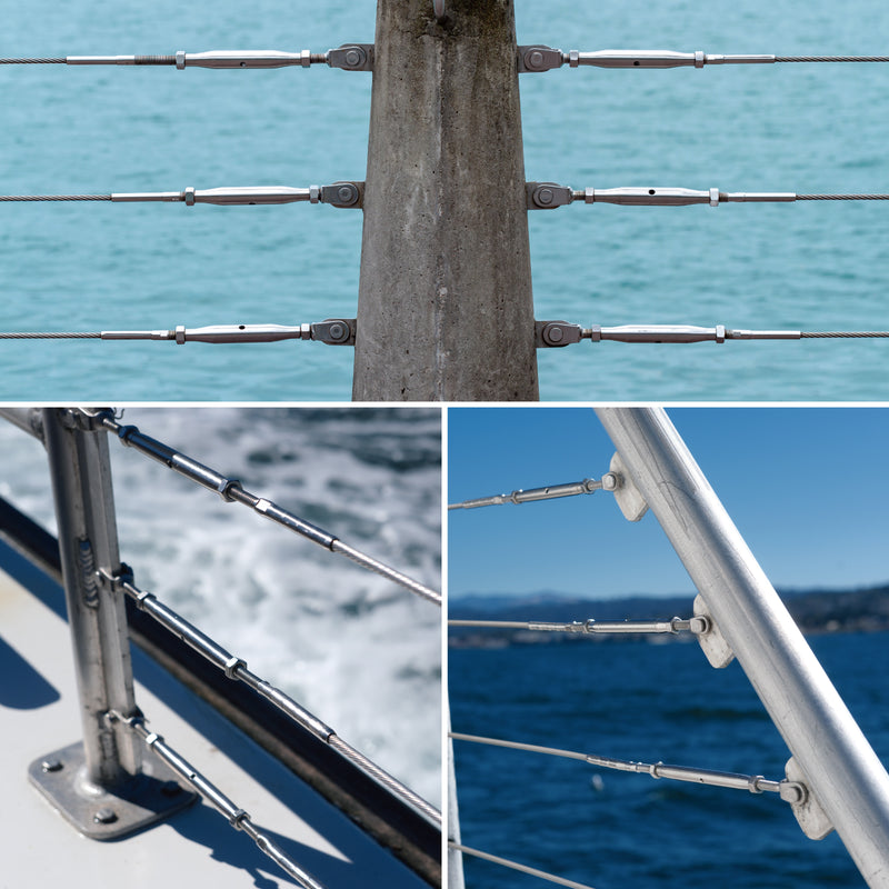 IWS-2316LR 22 Inch Stainless Steel Swage Stud Crimper for 1/8" to 3/16" Stainless Steel Wire Rope Tensioners Wire Rope Swaging Tools iCrimp