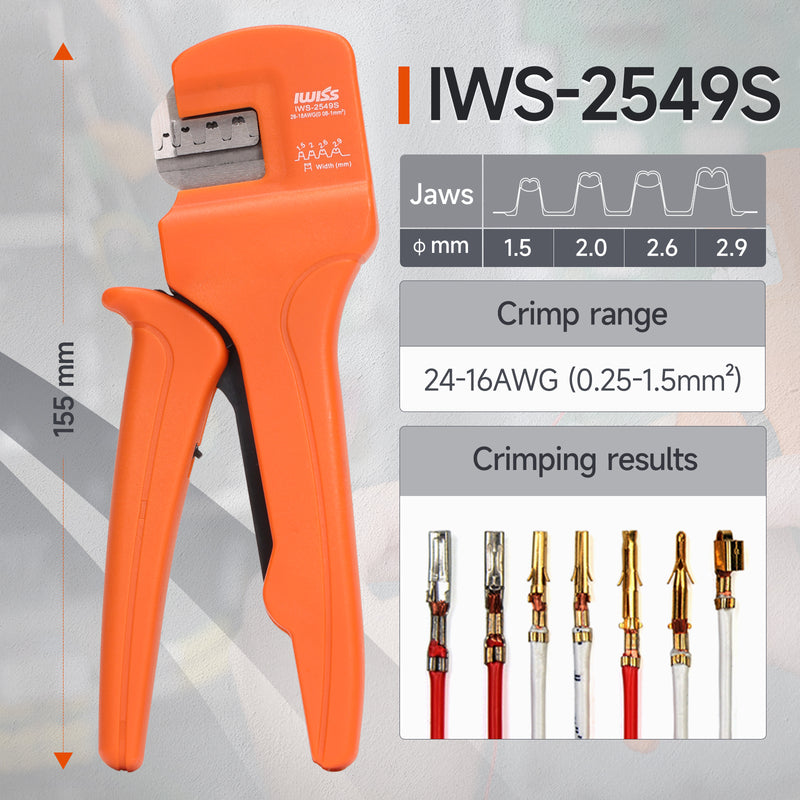 IWS-3220 Crimping Plier IWISS hand Crimper Tools Suits Molex CLIK-Mate,Molex PicoBlade,JST SHD,JAM,TYCO D-100 etc 0.03-0.5mm² - 1420 IWS-3220 Crimping Plier IWISS hand Crimper Tools Suits Molex CLIK-Mate,Molex PicoBlade,JST SHD,JAM,TYCO D-100 etc 0.03-0.5mm² - 1420