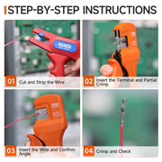IWS-3220S One-handed operation Micro Pin Connector Crimping Tool, AWG 32-20, Ratchet Crimper for JST XH, PH, SH, Molex KK, D-sub Terminals Hand Crimping Pliers iCrimp