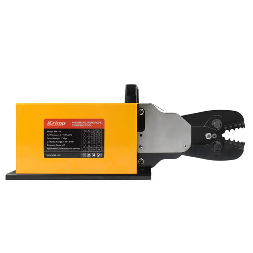 AM-116 Pneumatic Wire Rope Crimping Tool for Copper & Aluminum Oval Duplex Sleeves Ferrules, Stop, Thimble Sleeves from 1/16” to 3/16”