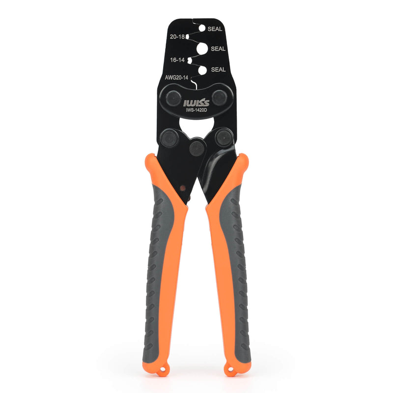 IWS-1420D Weather-Pack/Metri-Pack Crimping Tool, 20-14 AWG Wire Crimper for Delphi Packard Sealed & Unsealed Terminals Hand Crimping Pliers iCrimp