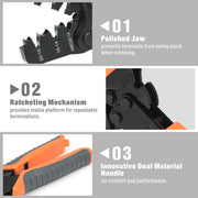 IWS-1420D Weather-Pack/Metri-Pack Crimping Tool, 20-14 AWG Wire Crimper for Delphi Packard Sealed & Unsealed Terminals Hand Crimping Pliers iCrimp
