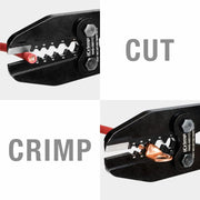 IWS-0801C Heavy Duty Copper Lug Crimping Tool for AWG 8,6,4,2,1 Gauge Battery Cable Ring Terminal Ends with Built-in Cable Cutter Hand Crimping Pliers iCrimp