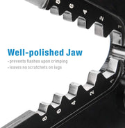 IWS-0801C Heavy Duty Copper Lug Crimping Tool for AWG 8,6,4,2,1 Gauge Battery Cable Ring Terminal Ends with Built-in Cable Cutter Hand Crimping Pliers iCrimp