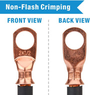 IWS-0801C Heavy Duty Copper Lug Crimping Tool for AWG 8,6,4,2,1 Gauge Battery Cable Ring Terminal Ends with Built-in Cable Cutter Hand Crimping Pliers iCrimp