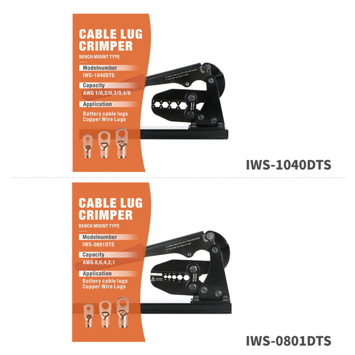 Cable lug crimper of IWS-1040DTS/IWS-0801DTS